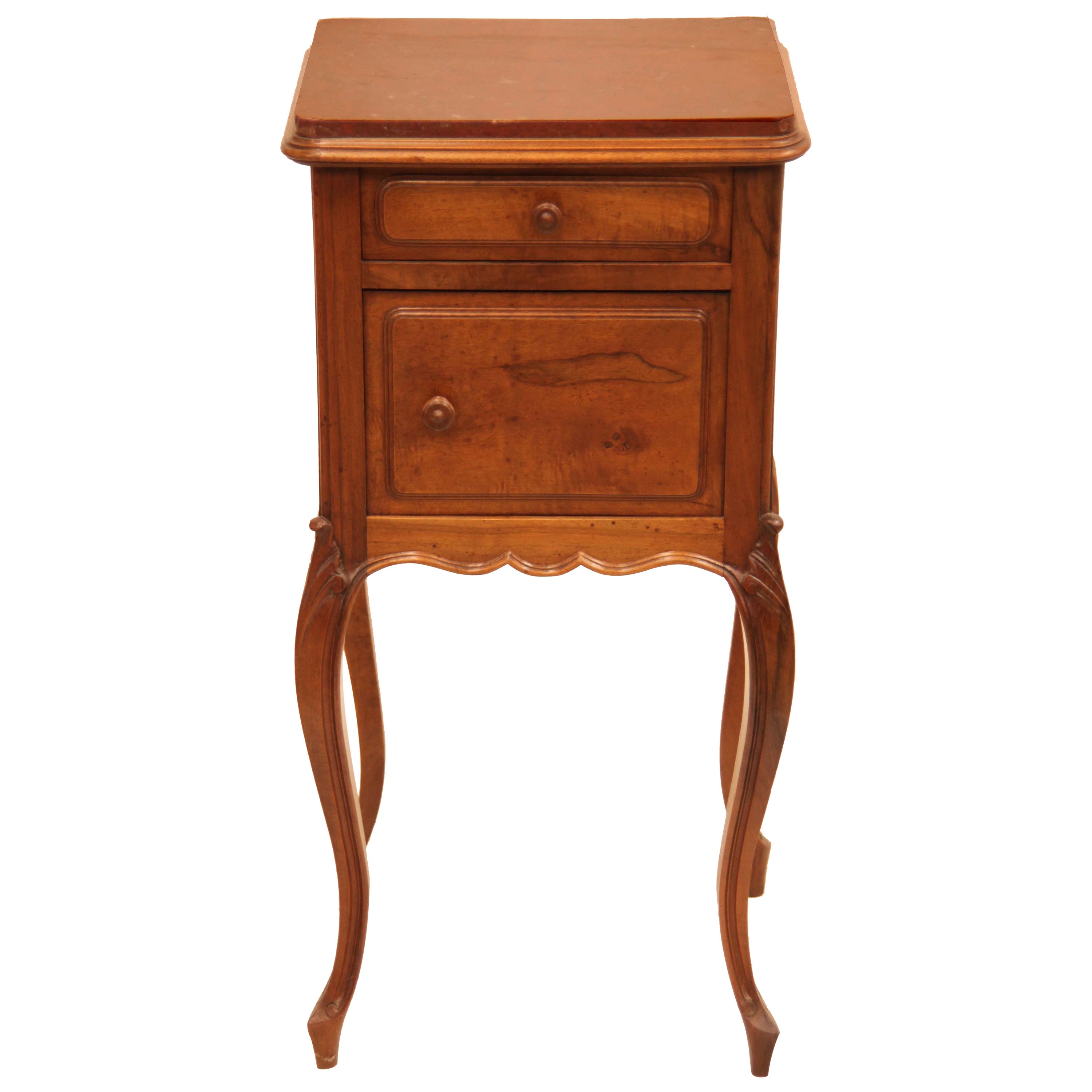 Table à plateau de marbre en noyer français