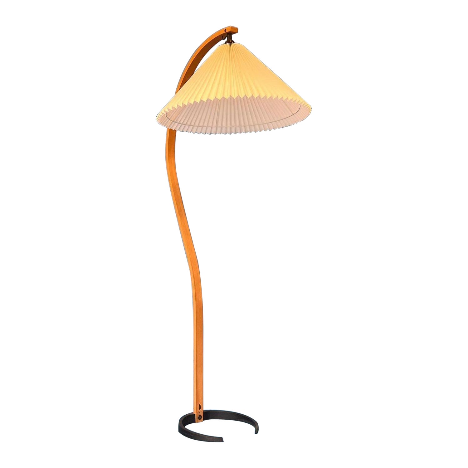 Mid-Century Mads Caprani Bentwood Floor Lamp  For Sale