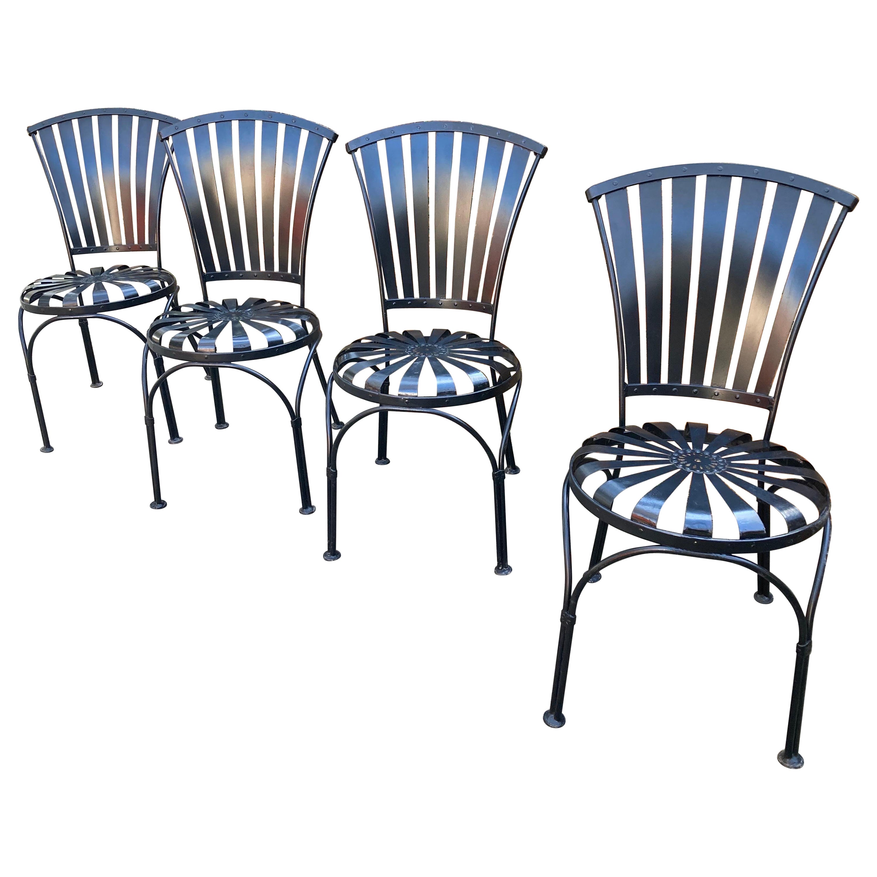 Francois Carre petite garden chairs - set of 4 en vente