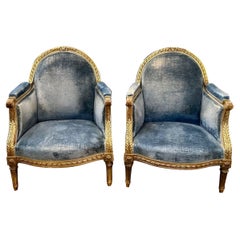 Paire de chaises françaises Louis XVI