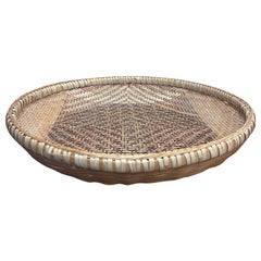 Retro Rattan Woven Basket.