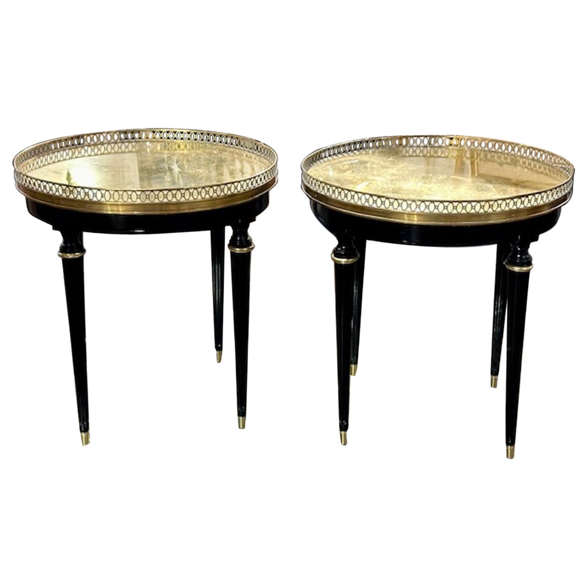 Pair of French Jansen Side Tables For Sale