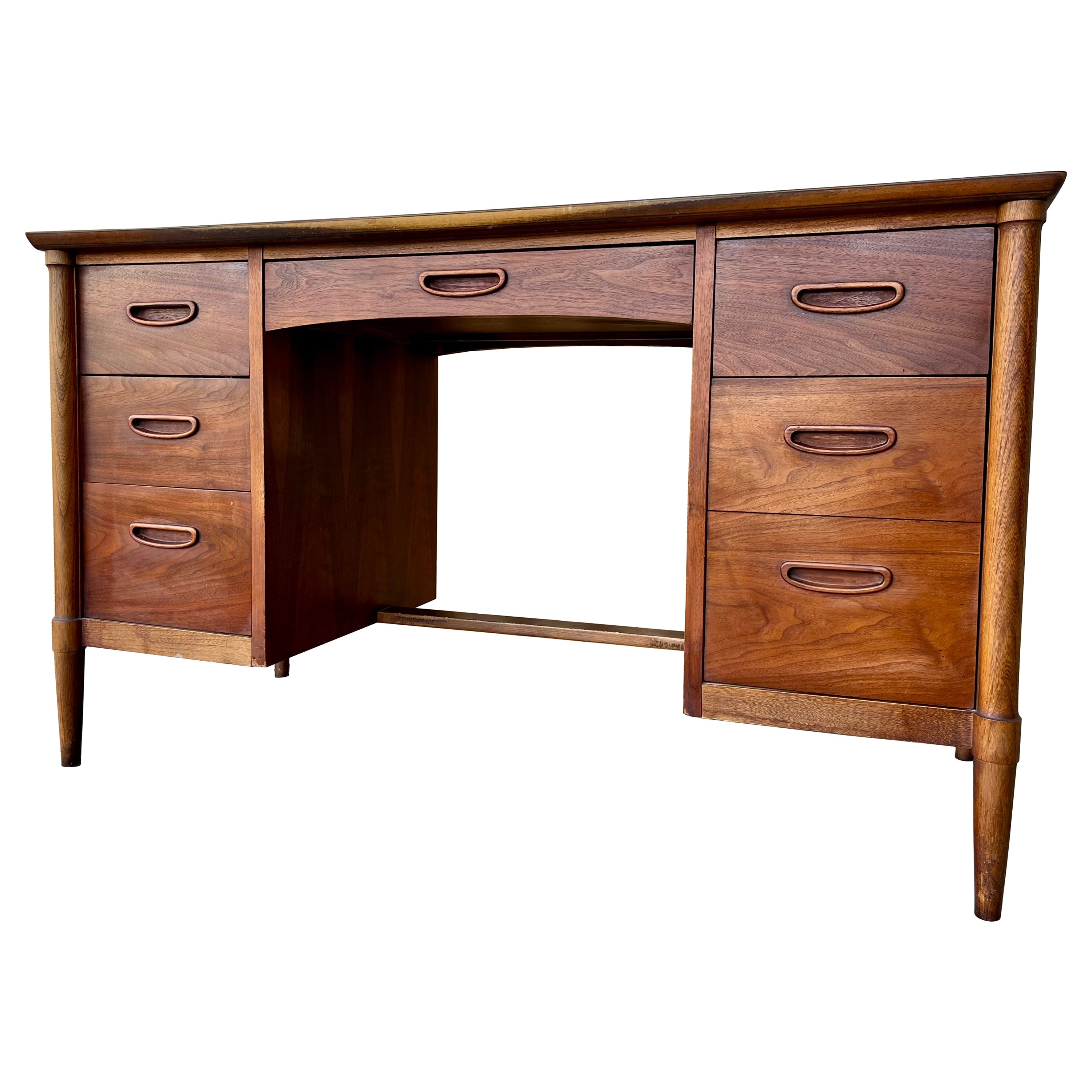 Mid Century Modern Double-Sided Desk by Lane Furniture. Circa. 1960s  For Sale