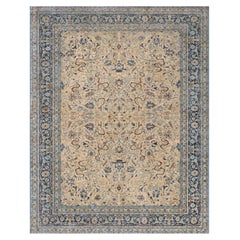 Doris Leslie Blau Antique Persian Tabriz Floral Handmade Wool Rug