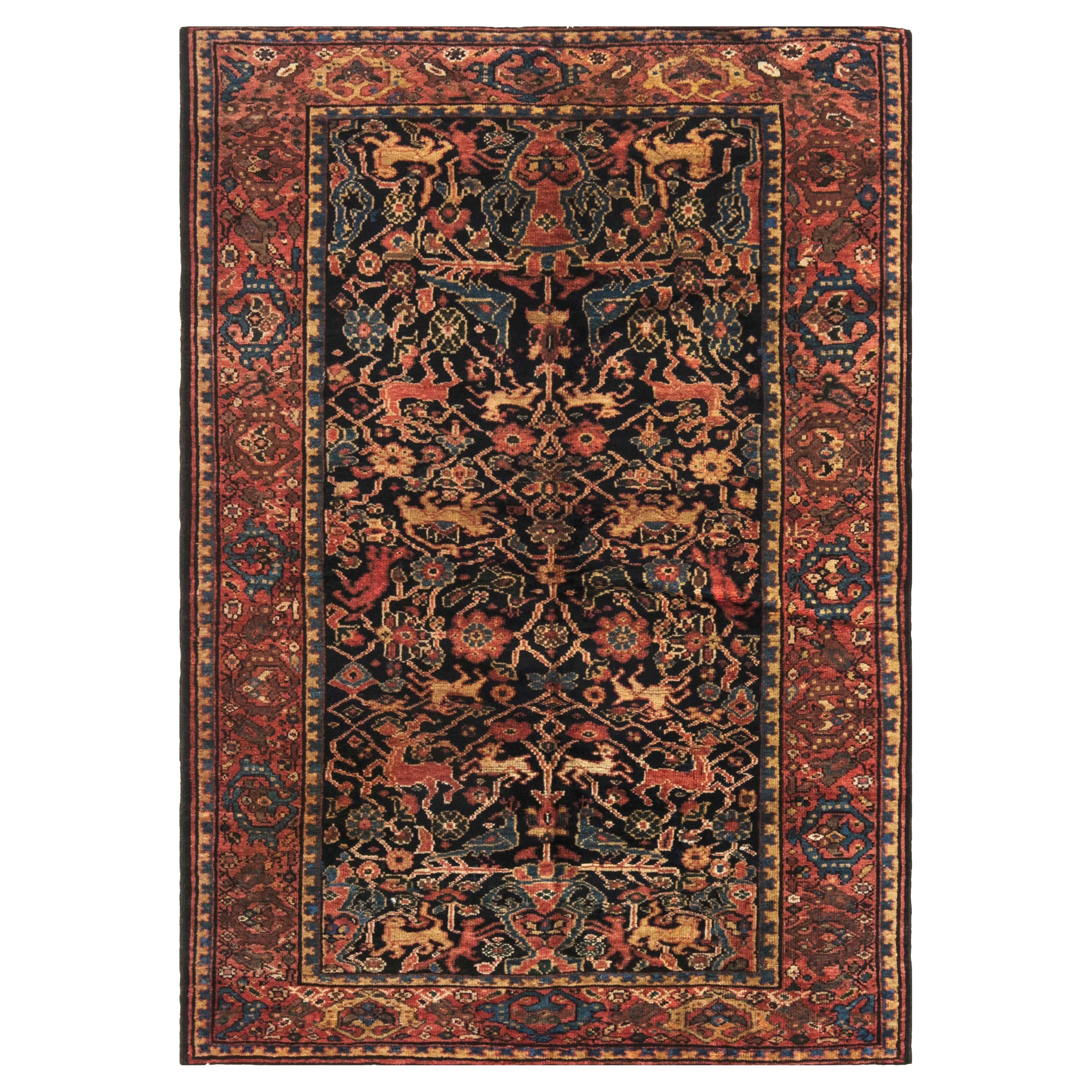 Antique Persian Feraghan Handmade Wool Rug For Sale at 1stDibs