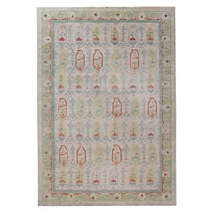 Traditional Oushak Design Handmade Wool Rug by Doris Leslie Blau