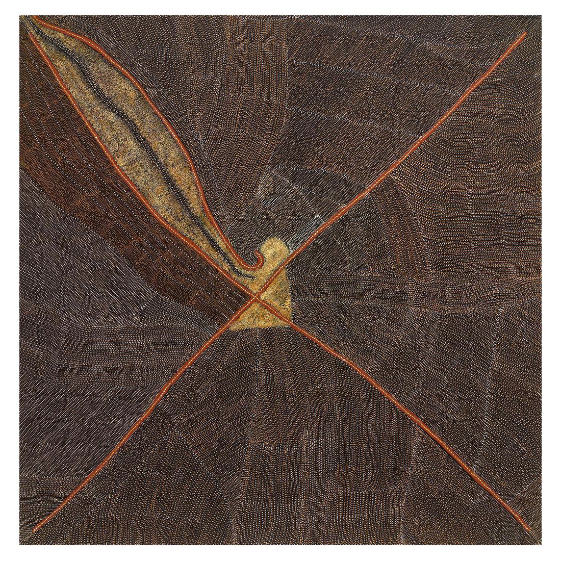 Rare Large Australian Aboriginal Painting by Kathleen Petyarre