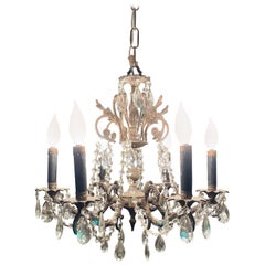 French Style Brass And Crystal Chandelier