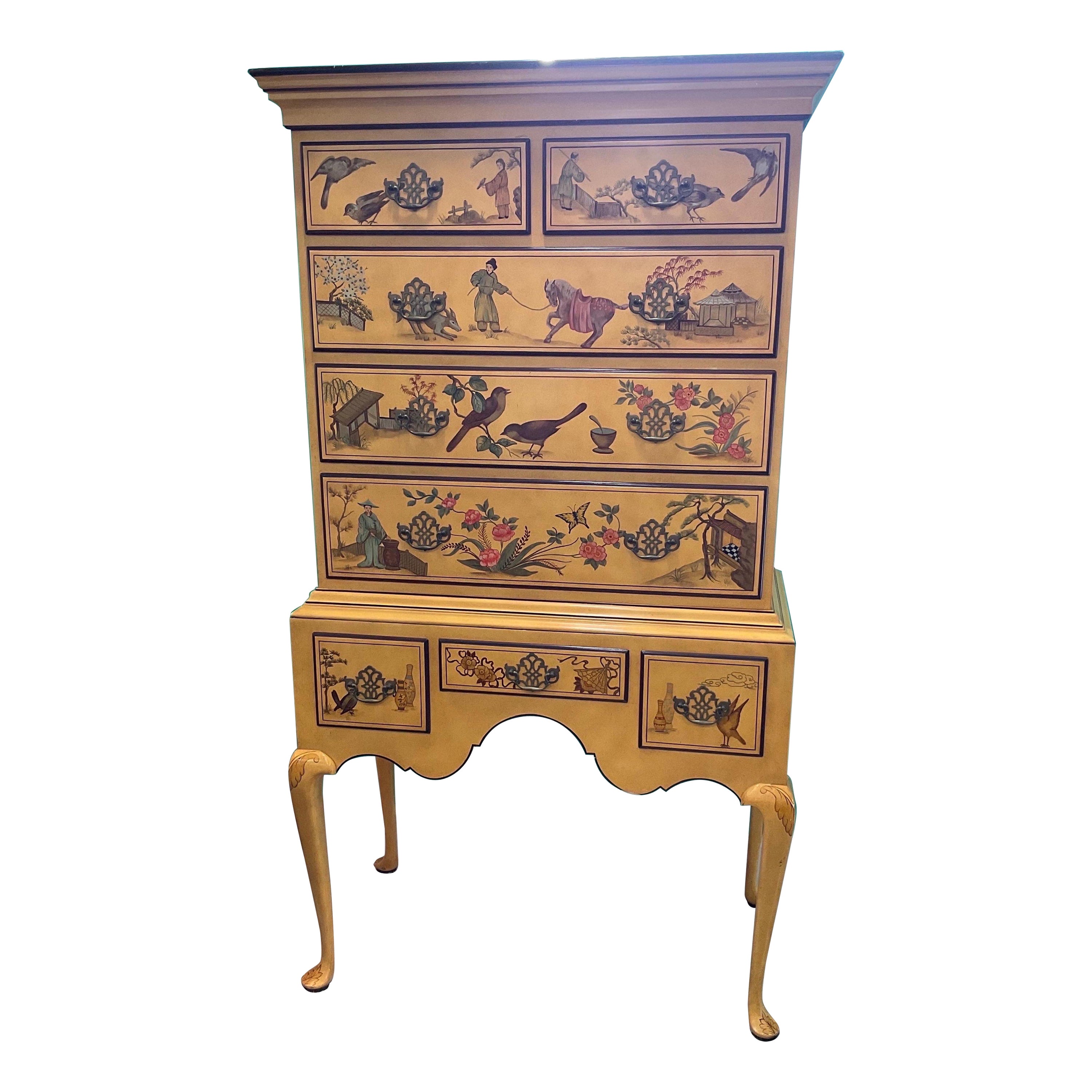 Chinoiserie Highboy from Baker Furniture  For Sale