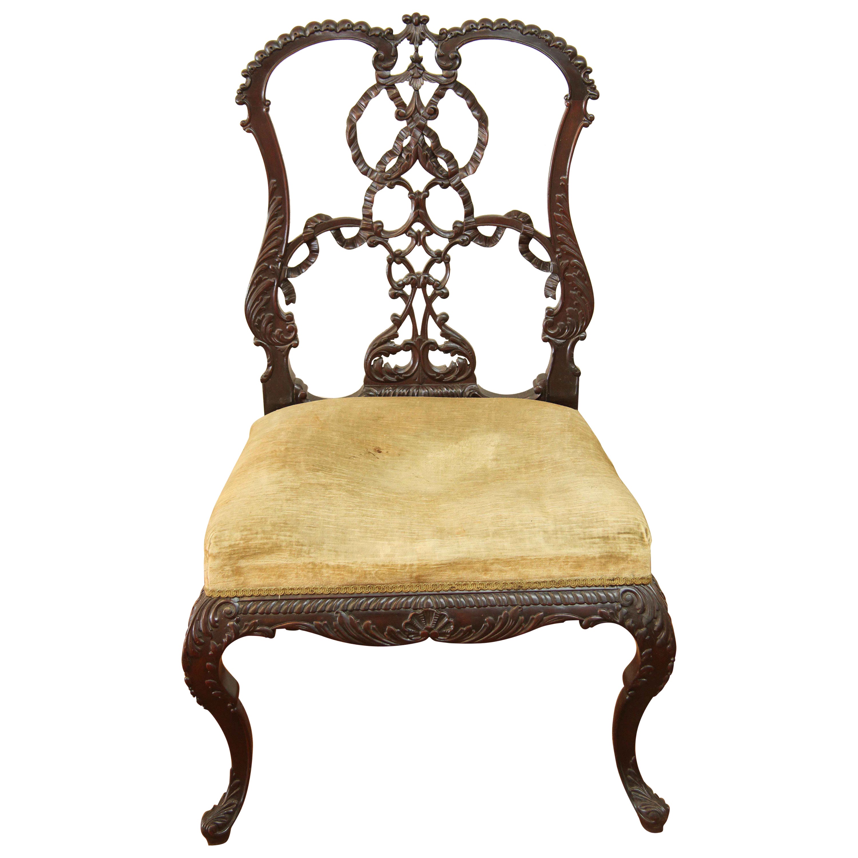 Chippendale Style Ribband Back Side Chair