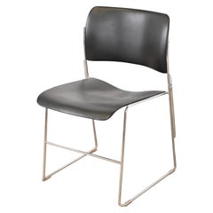 Used David Rowland 40/4 Black and Chrome Side Chair