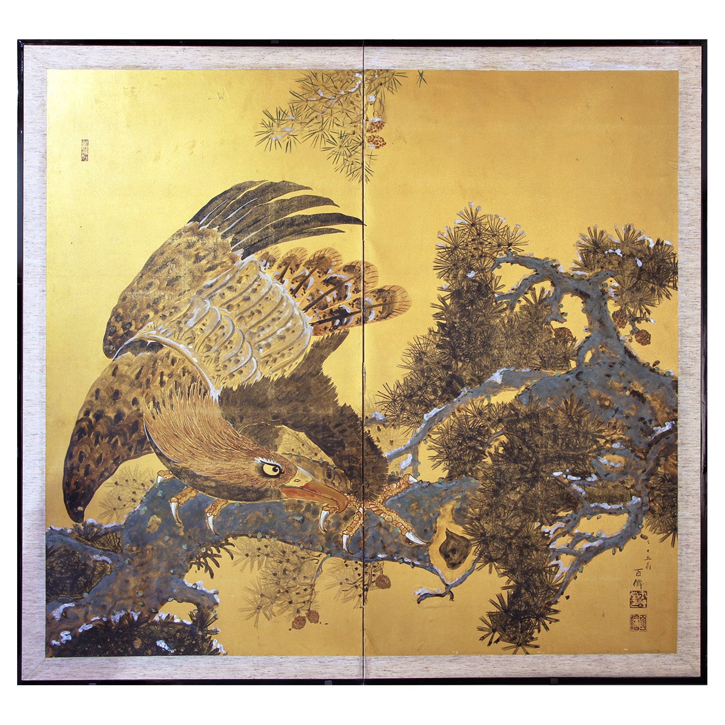 Japanese screen  two-panel