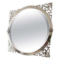 Antique English 1930’s silverplate mirror