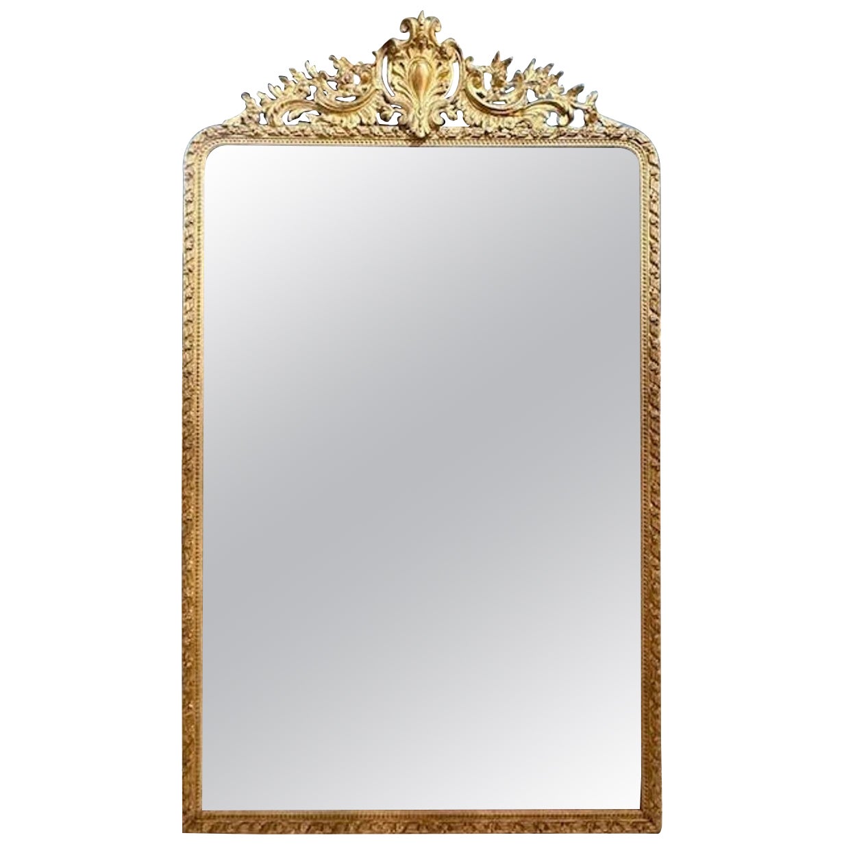 French Louis XVI Giltwood Mirror For Sale