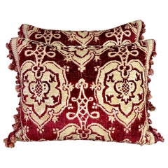 Pair of Custom Pillows Made w/ Antique Italian Brocade