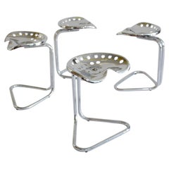 Retro Rodney Kinsman Chrome Tractor Stools