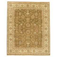 Luxury Traditional Hand-Knotted Mahal Camel & Gold 12x15 Rug