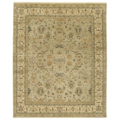 Luxury Traditional Hand-Knotted Mahal Opal & Cream 12x15 Rug