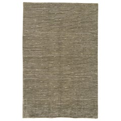 Luxury Modern Hand-Knotted Shimmer Olive 12x15 Rug
