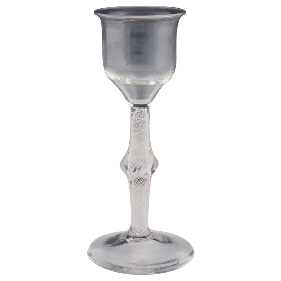 Cotton Twist Wine Glass c1760 For Sale