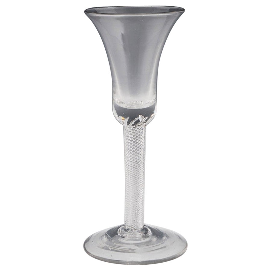 Air Twist Wine Glass c1750 For Sale