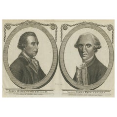 Engravings of John Hawkesworth & Captain James King: Chroniclers of Captain Cook