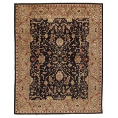 Luxury Traditional Hand-Knotted Farahan Black & Gold 14x18 Rug