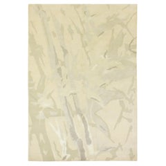 Luxury Modern Hand-Knotted Bamboo Ivory 12x15 Rug