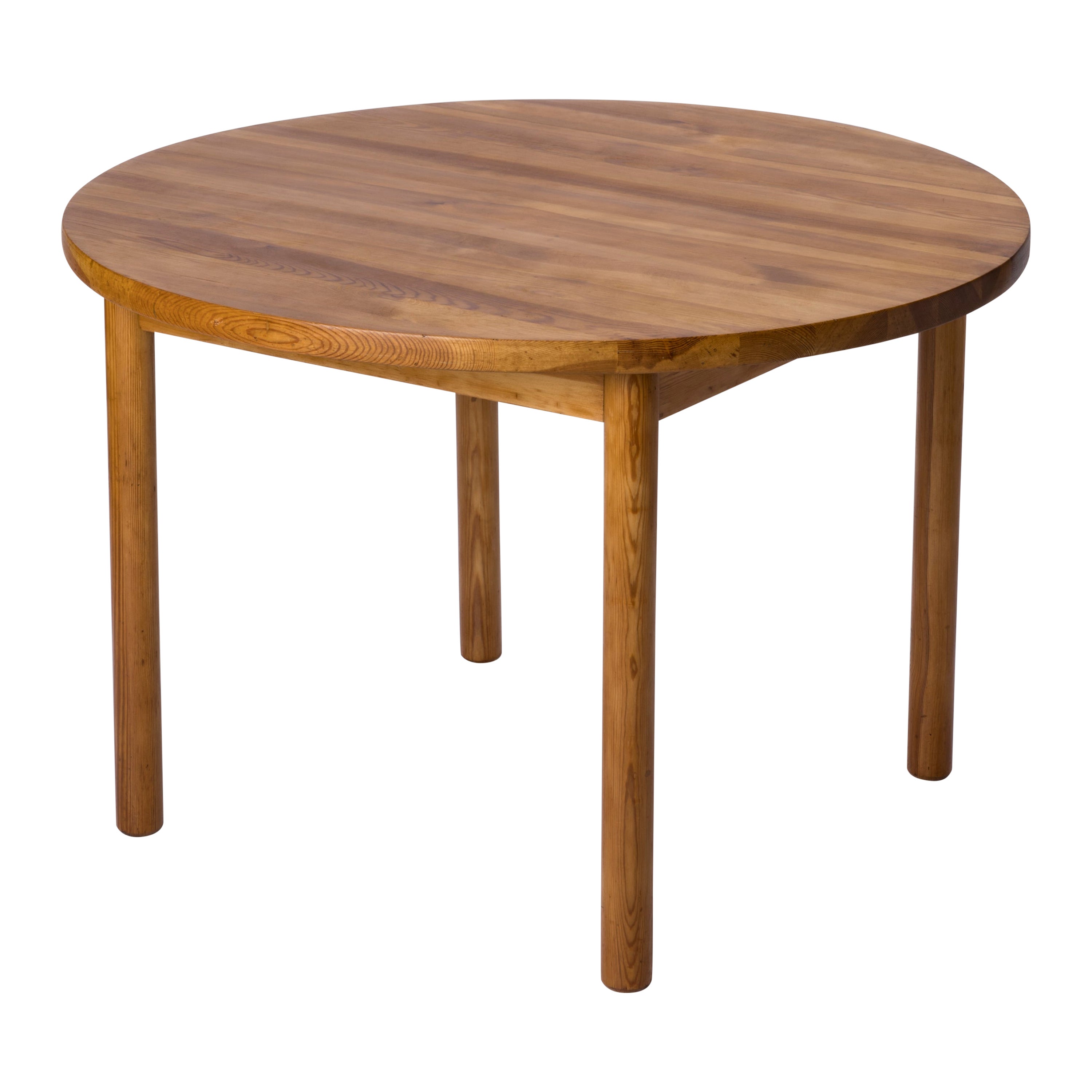 Solid Pinewood Center Table in the Style of Perriand - France 1970's For Sale