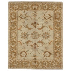 Luxury Traditional Hand-Knotted Agra Ivory & Camel 10x14 Rug