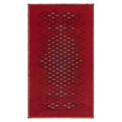 Französischer roter art deco teppich von Paule Leleu