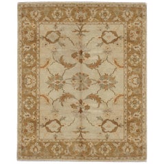 Luxury Traditional Hand-Knotted Agra Ivory & Camel 12x15 Rug