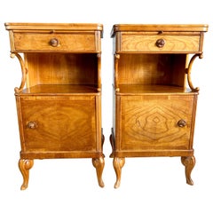 Pair of Used Queen Anne Style Bedside Cabinets or Nighstands