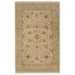 Luxury Traditional Hand-Knotted Tabriz Sand & Beige 12x18 Rug