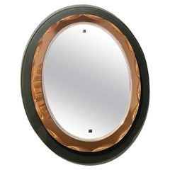Precious Oval Shaped Mirror Attributed to Max Ingrand for Fontana Arte, 1960s
