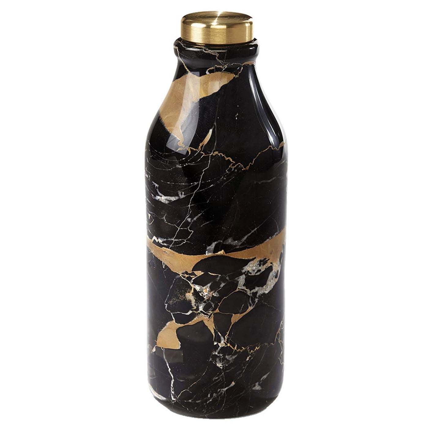 Mr. Bottle in Portoro Marble by Lorenza Bozzoli For Sale