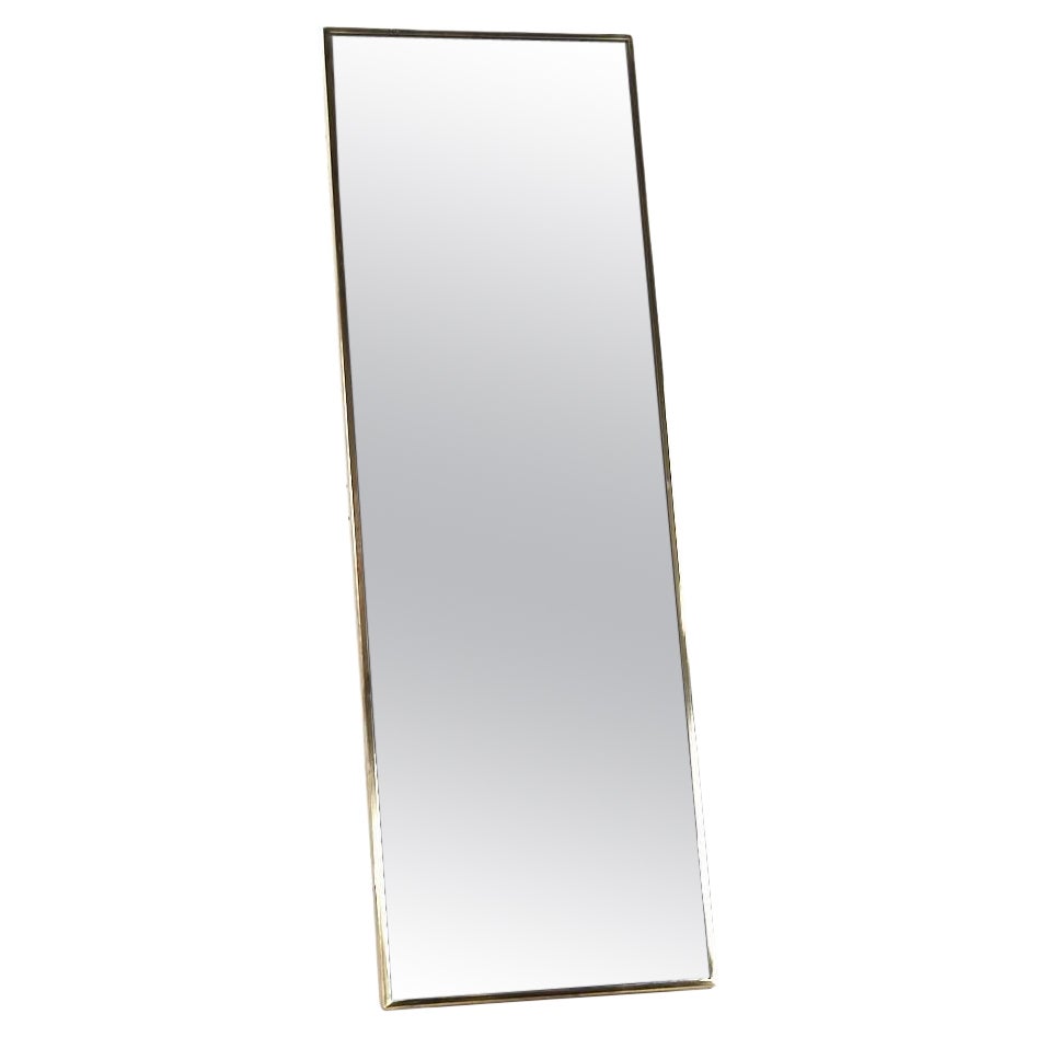 Paul McCobb Mid Century Brass Large Framed Mirror (Miroir encadré en laiton)