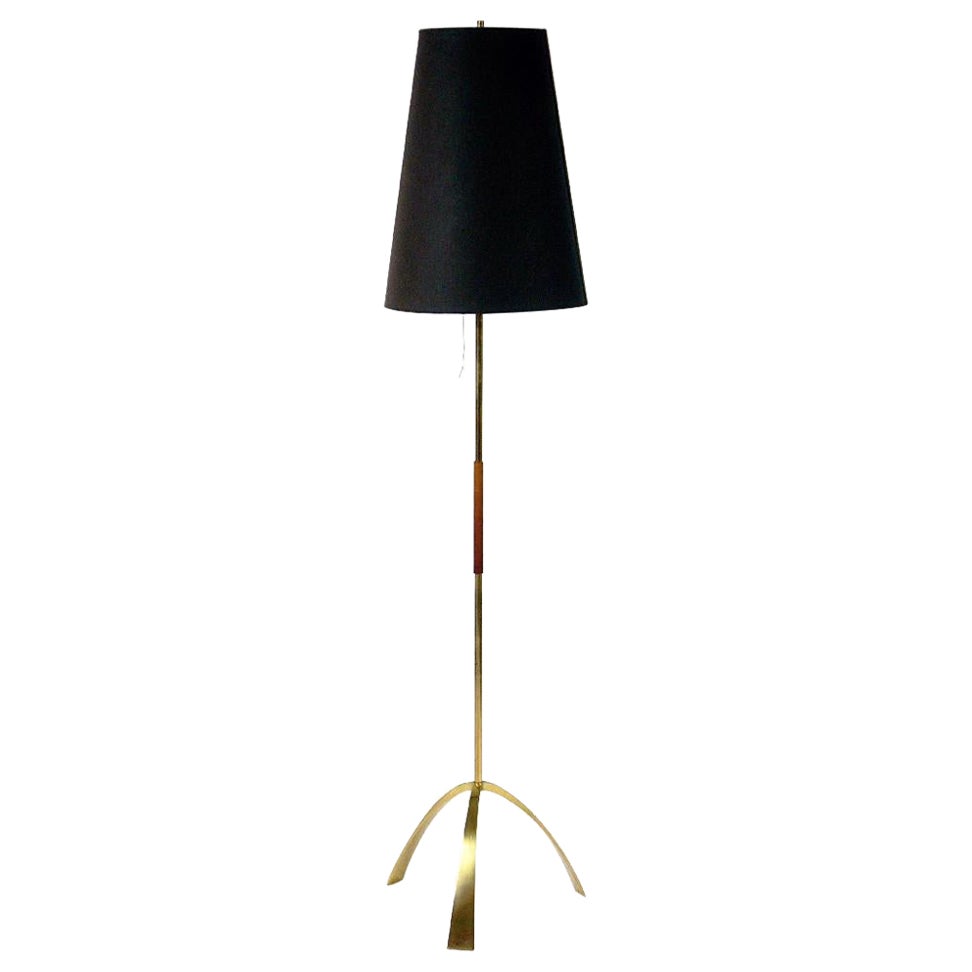 Austrian Midcentury Brass Floor Lamp Silone by J.T. Kalmar