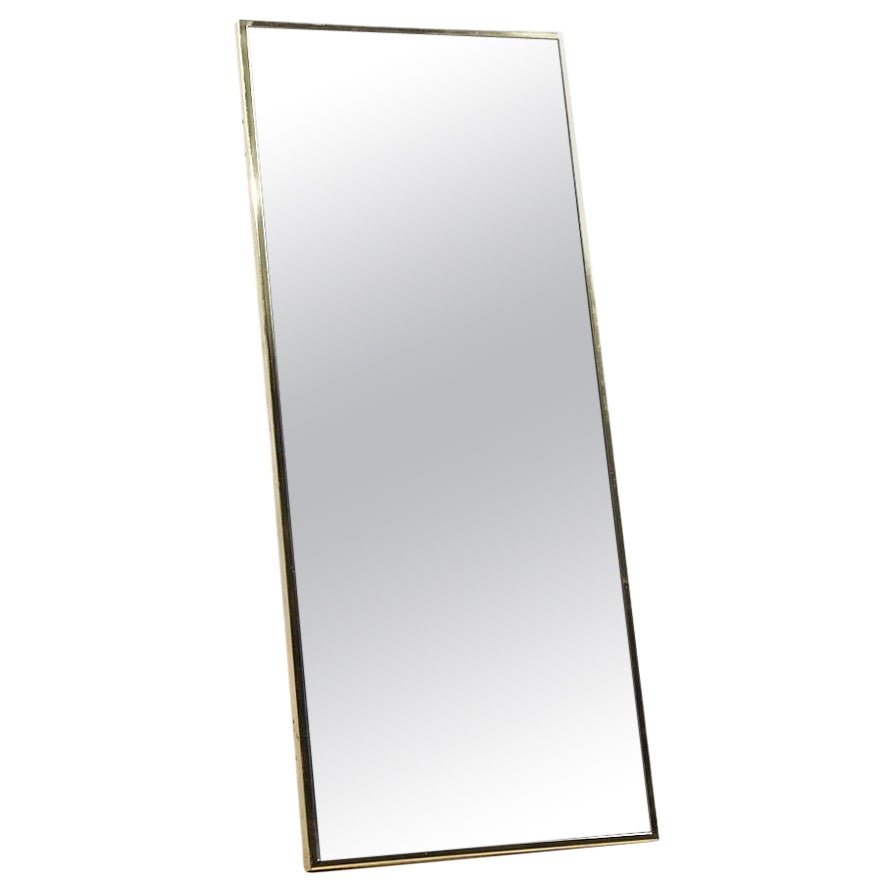 Paul McCobb for Calvin Mid Century Brass Framed Mirror For Sale