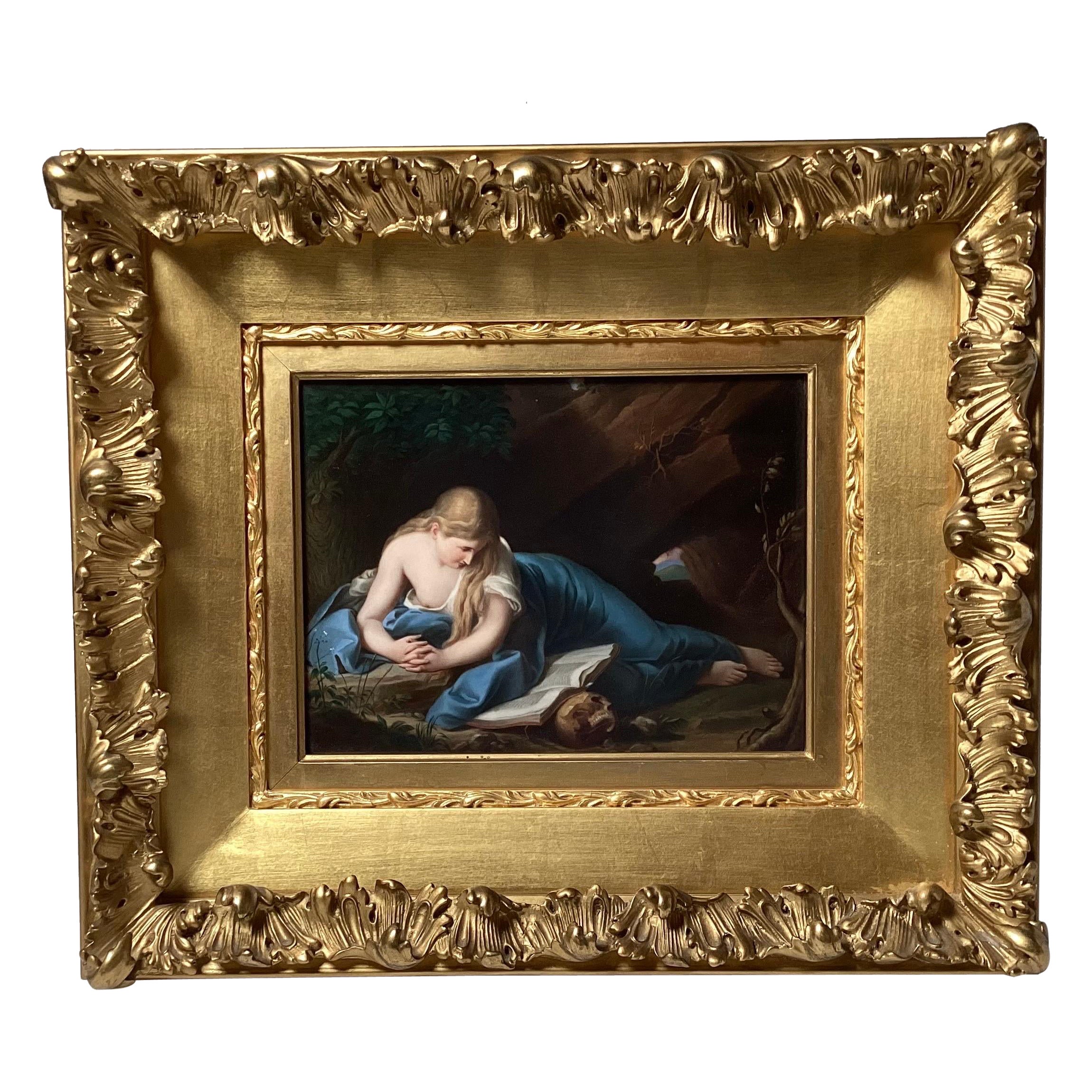 A 19th Century KPM Porcelain Plaque of Mary Magdalene For Sale