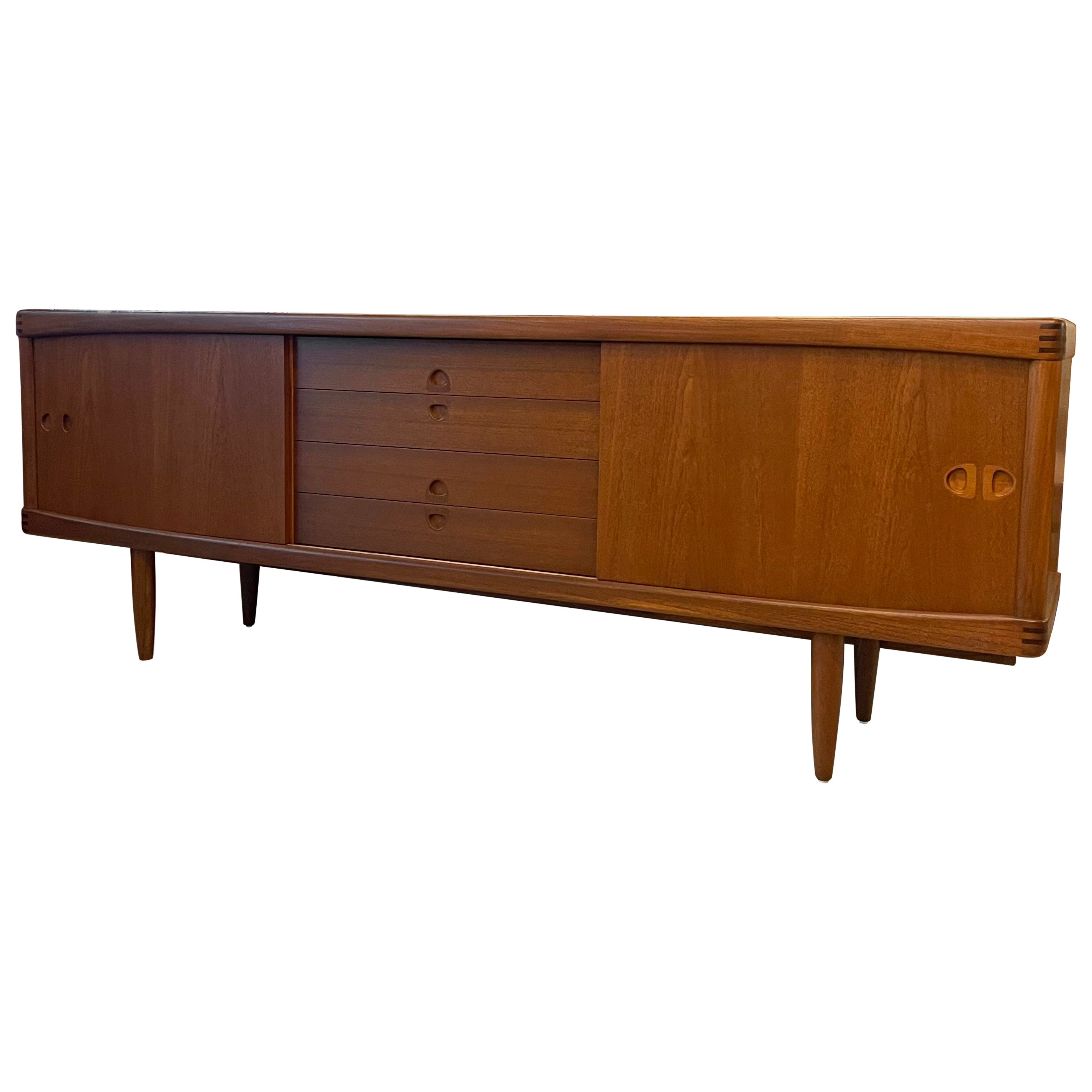 Danish Modern Teak Credenza By H.W. Klein For Bramin