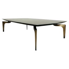 Gazelle Cocktail Table By Holly Hunt Studio -Black Limestone Over Cast Bronze 