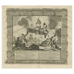 Antique The Economic Balancing Act: A Satirical View of 1780 Britain