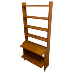 Retro Guillerme et Chambron, Étagère, Oak Bookcase, Edition "Votre Maison", circa 1960