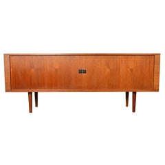 Vintage Hans Wegner "President" Credenza With Teak Tambour Doors