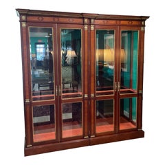 1990s John Widdicomb Neoclassical Double China Cabinet No 5588