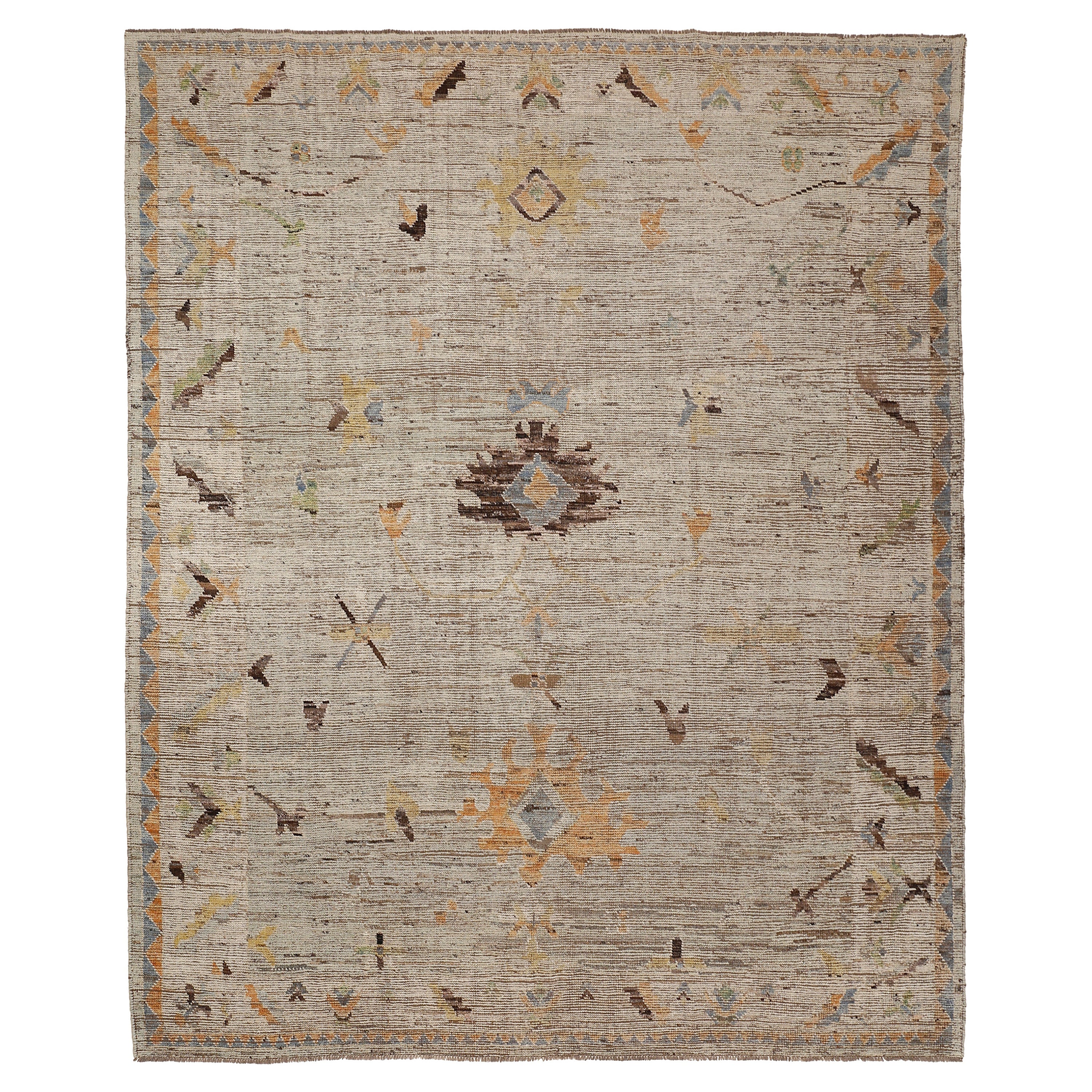 Softly Coloured Contemporary Oushak Rug by Alberto Levi Gallery For Sale