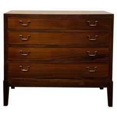 Vintage Ole Wanscher Chest of Drawers in Rosewood for Cabinetmaker A. J. Iversen