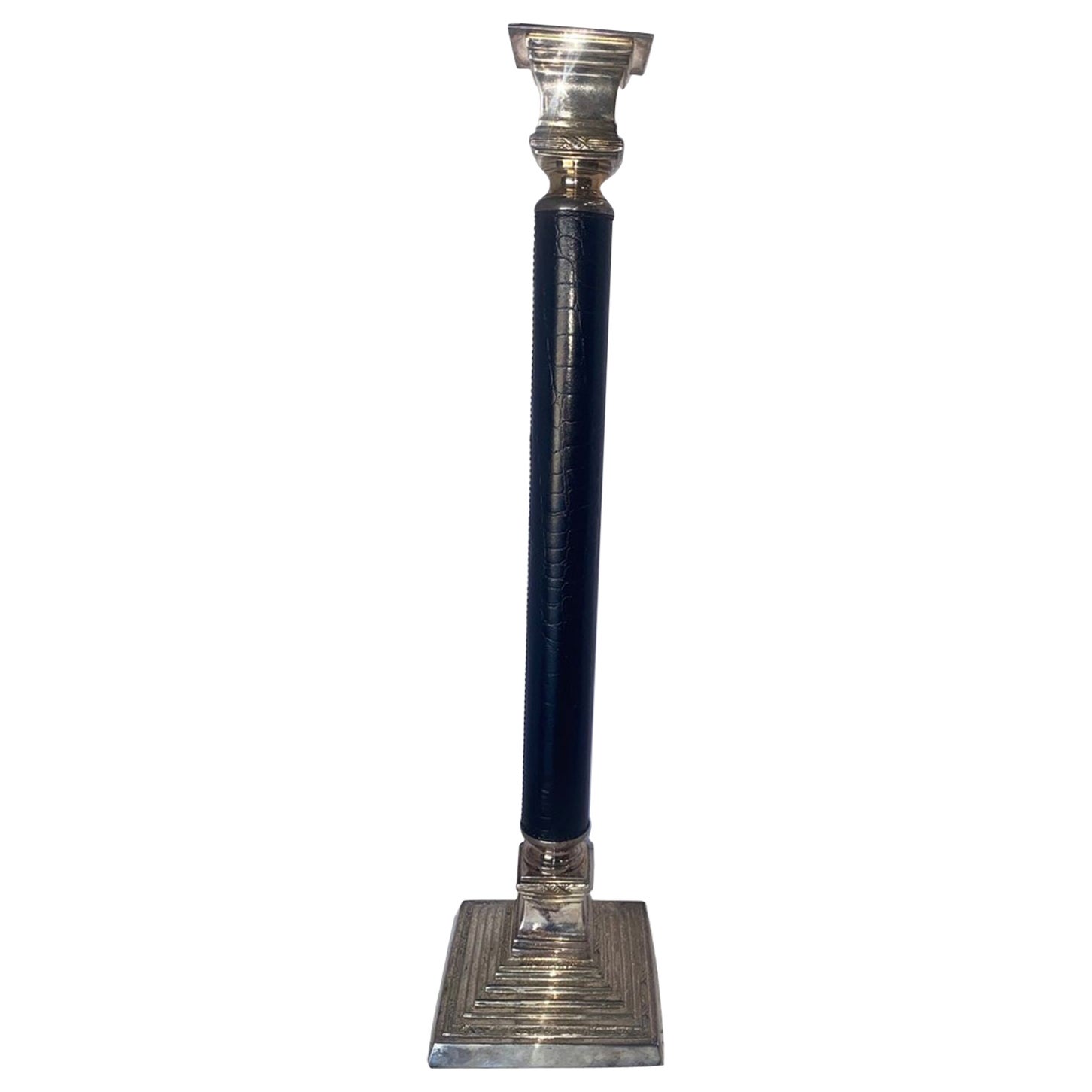 Tall Vintage Bombay Brass Candlestick Holder