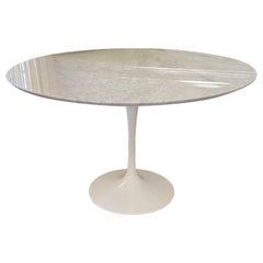 Vintage Saarinen Style Tulip Table With Carrera Marble Top